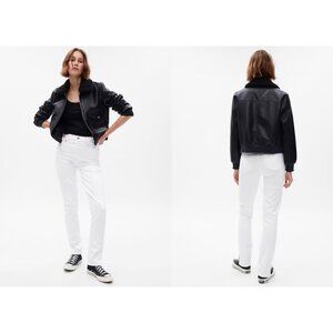 NWT Gap Vintage Slim Mid Rise Jeans Size 31/ 12 White Skinny Distressed